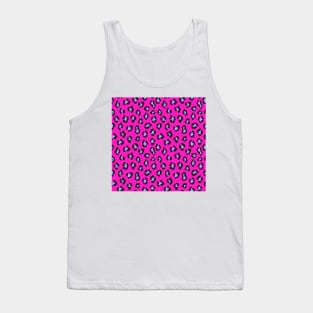 Leopard Print Pattern Pink Tank Top